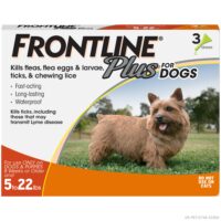 Frontline Plus Flea And Tick Treatment For Small Dogs Upto 5 To 22 Lb , 3 Treatments 350Ml