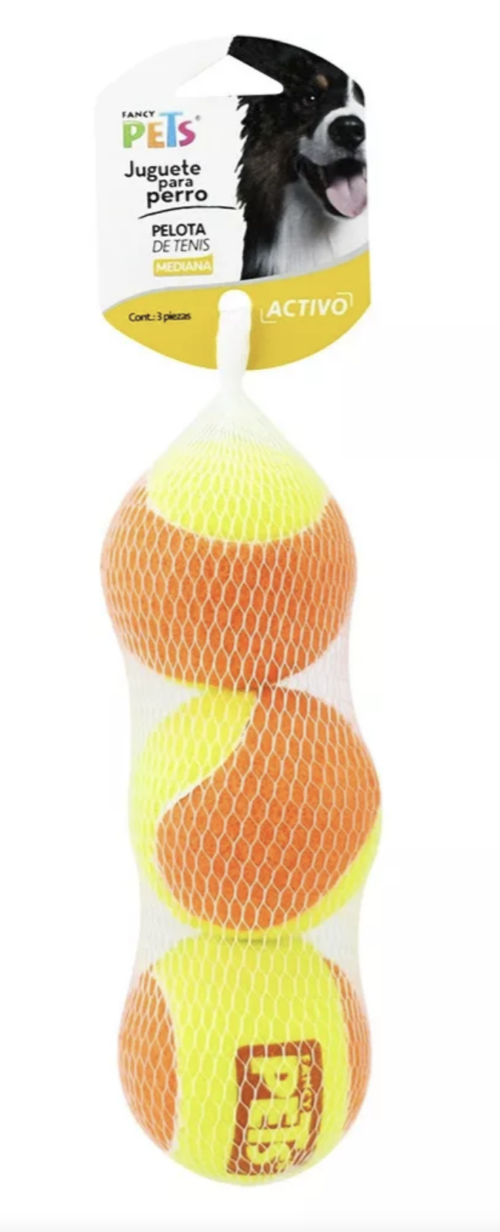 Pelota Med Tenis Bicolor 3Pz
