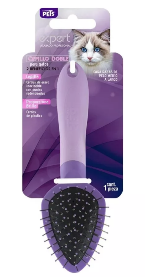 Cepillo Doble P/Gato Expert