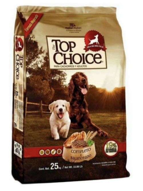 Top Choice Alimento Para Perro Para Cachorro Y Adulto 25 Kg + Bonus