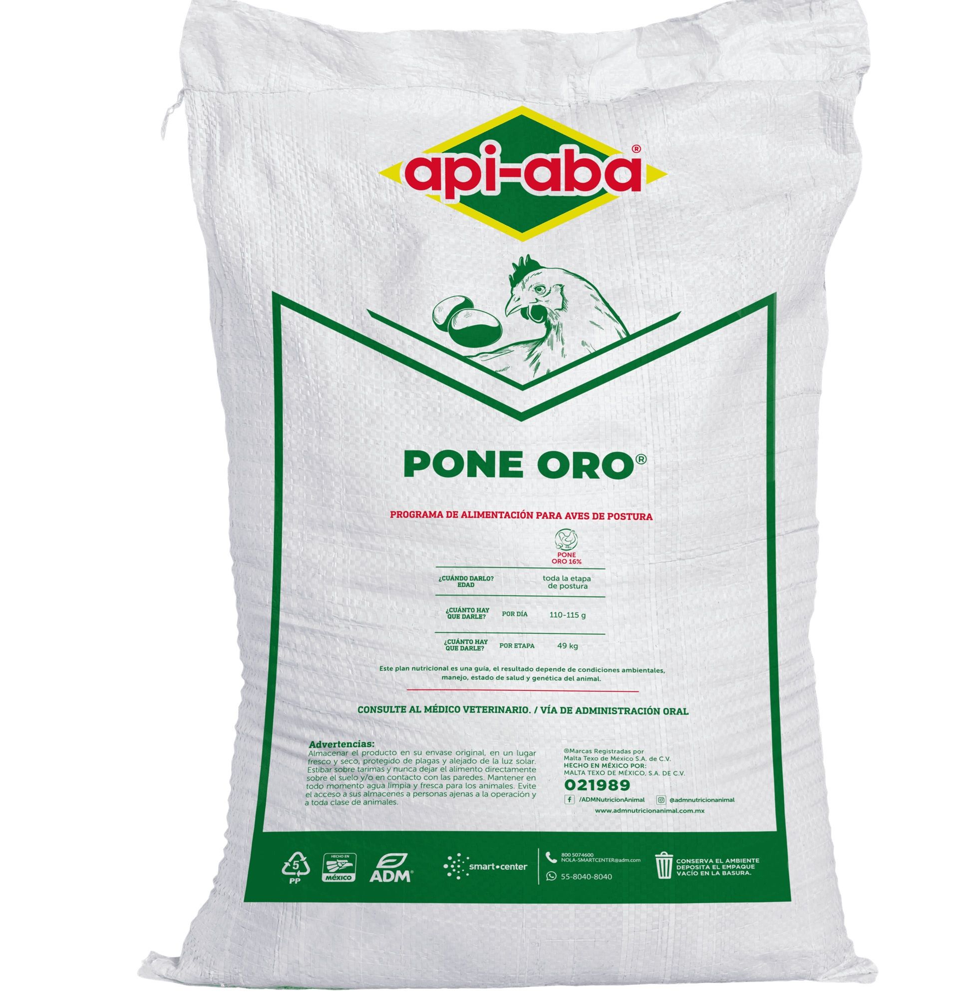 API-ABA Pone Oro, alimento para gallinas ponedoras