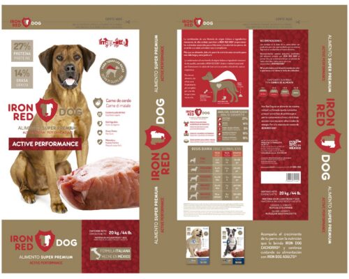 Iron Red Dog Alimento Para perros de trabajo, Alta Proteina
