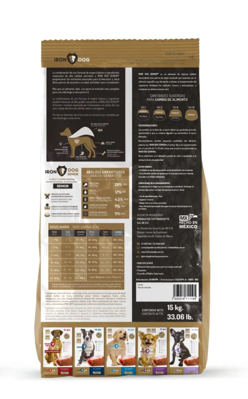 Iron Dog Senior Croquetas Para perro Adulto