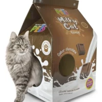 Casa De Cartón Con Rascador Para Gato