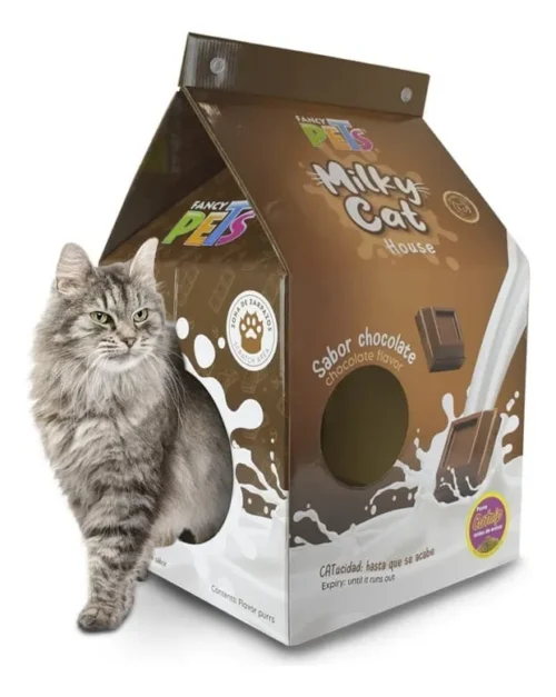 Casa De Cartón Con Rascador Para Gato