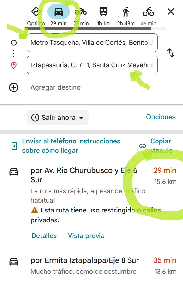Ejemplo de costear envío en CDMX